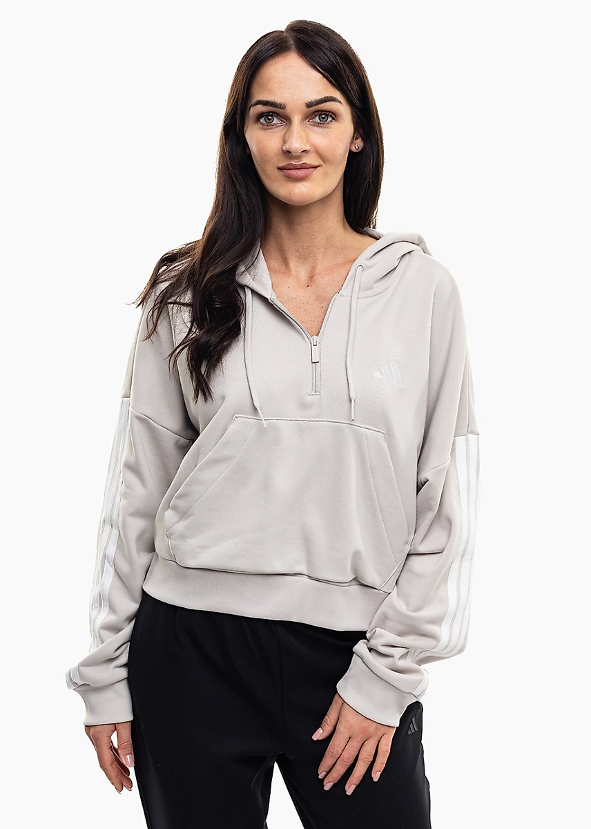 adidas Dames Hoodie Essentials 3-Stripes French Terry Quarter-Zip Hoodie JN1958