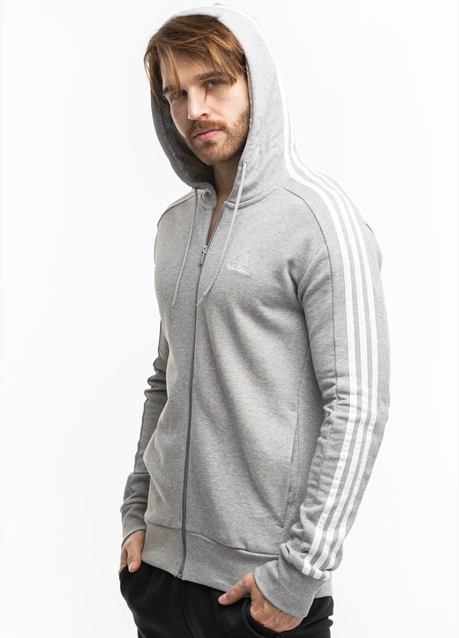 adidas Bluza męska Essentials French Terry 3-Stripes Full-Zip Hoodie IC9833 adidas Bluza męska Essentials French Terry 3-Stripes Full-Zip Hoodie IC9833