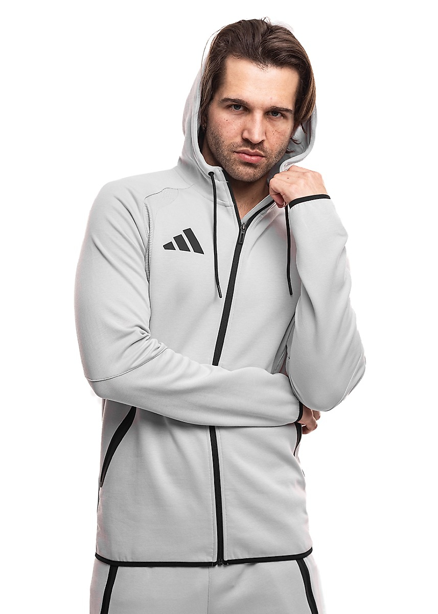 Heren sweater adidas Tiro 26 Travel Sweat Hoodie grijs KF6077
