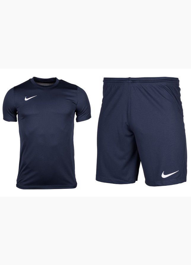 Nike męski strój sportowy koszulka spodenki Dry Park VII JSY SS BV6708 410/BV6855 410 Nike męski strój sportowy koszulka spodenki Dry Park VII JSY SS BV6708 410/BV6855 410
