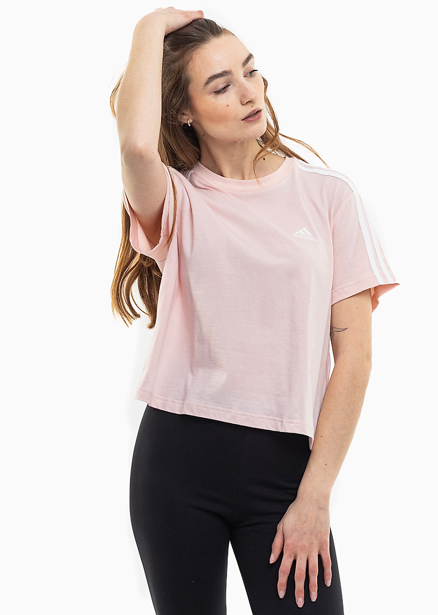 adidas Koszulka damska Essentials 3-Stripes Single Jersey Crop Top IY4227