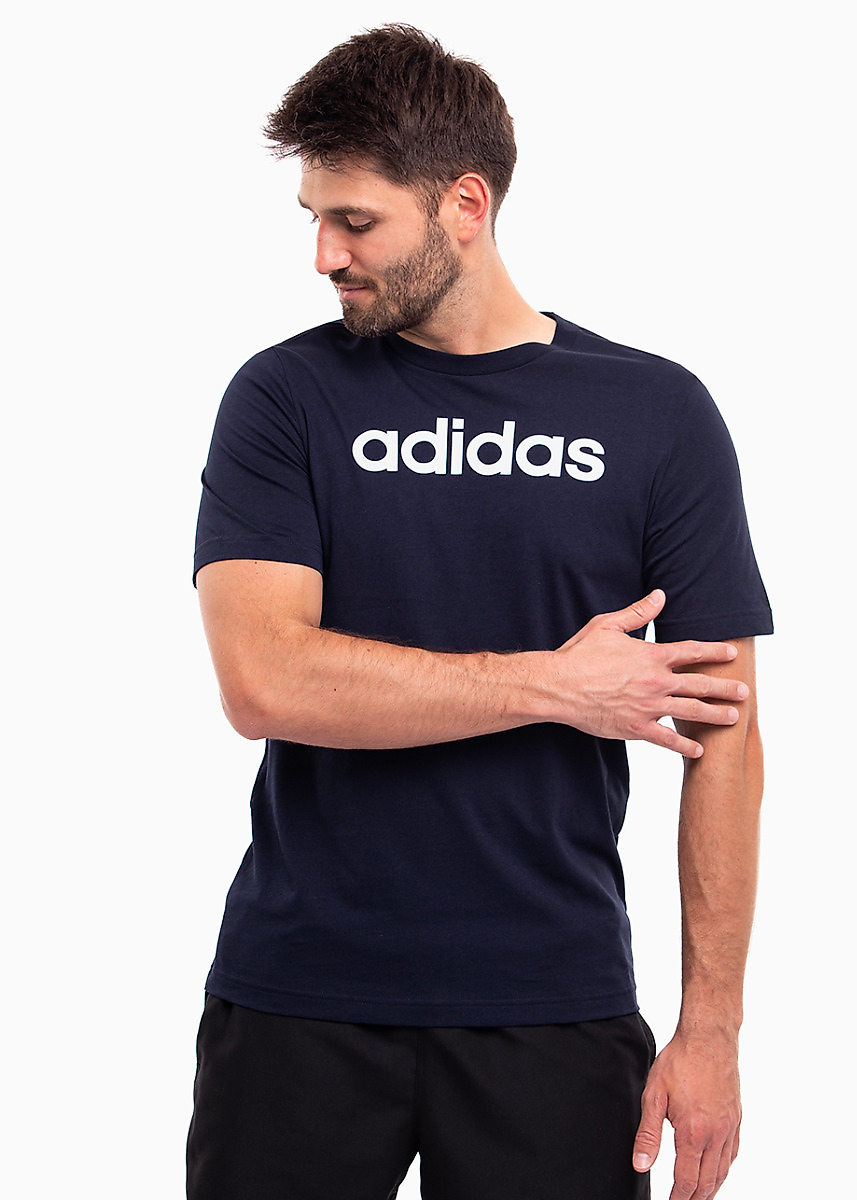 adidas Koszulka męska Essentials Single Jersey Linear Embroidered Logo Tee IC9275