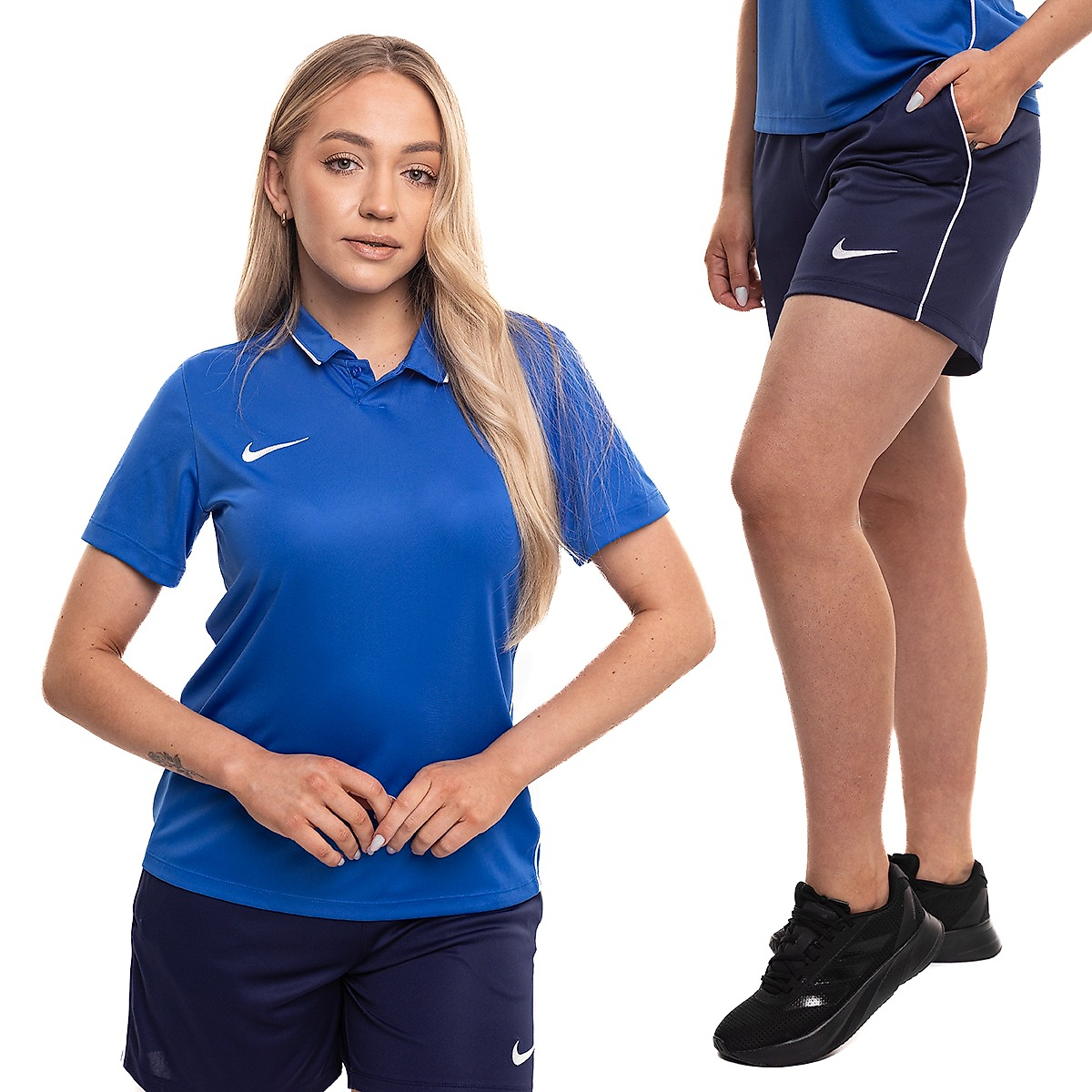 Nike dames sportset shirt shorts Dri Fit Park 26 Polo HM7150 463/HM7162 410