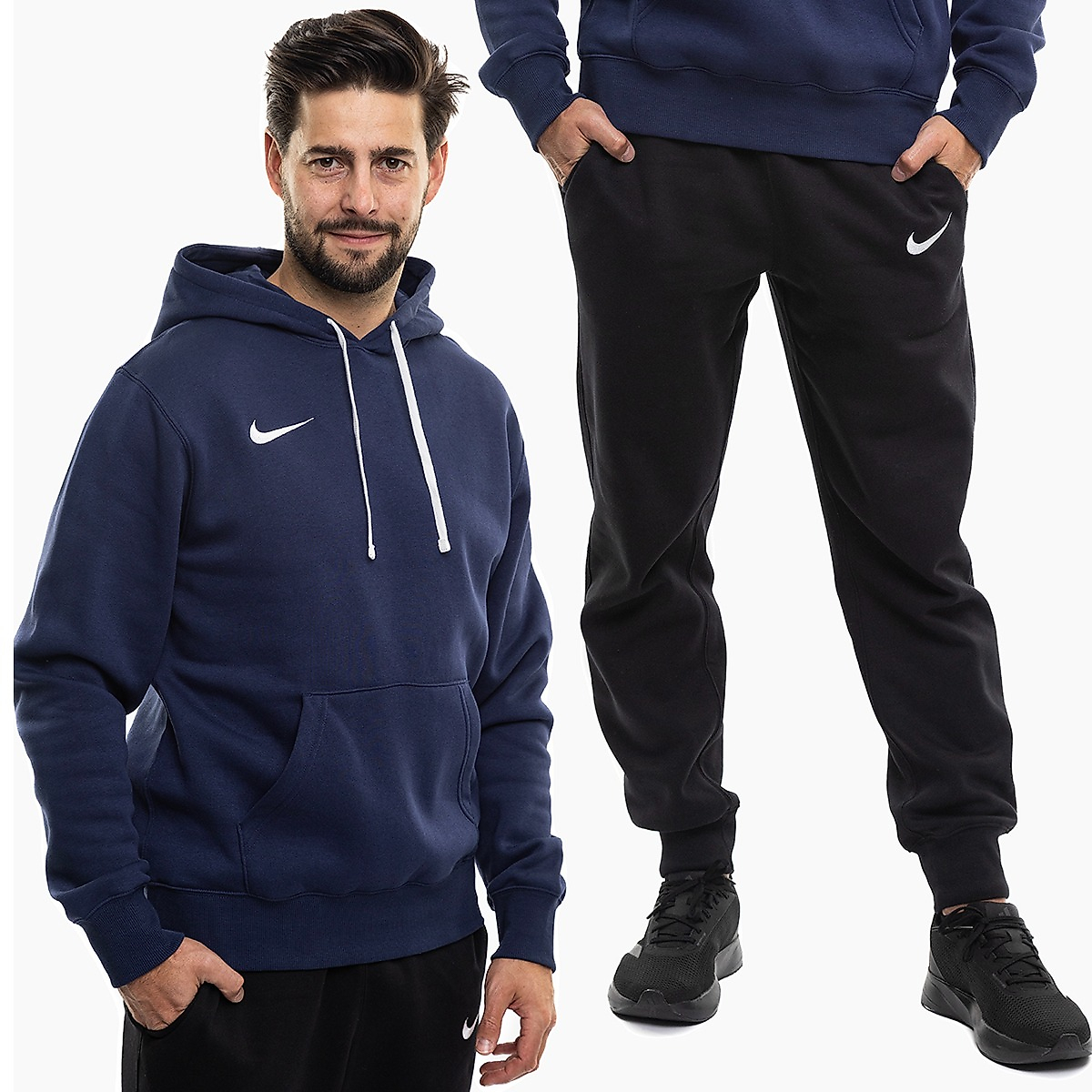 Nike Heren trainingspak Park 26 Fleece Pull Over Hoodie IB1222 410/IB1248 010