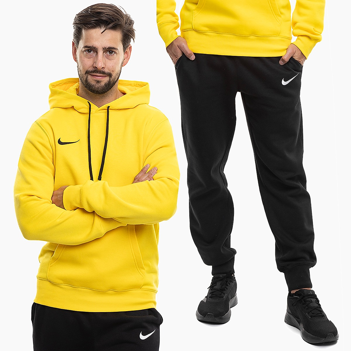 Nike Heren trainingspak Park 26 Fleece Pull Over Hoodie IB1222 719/IB1248 010