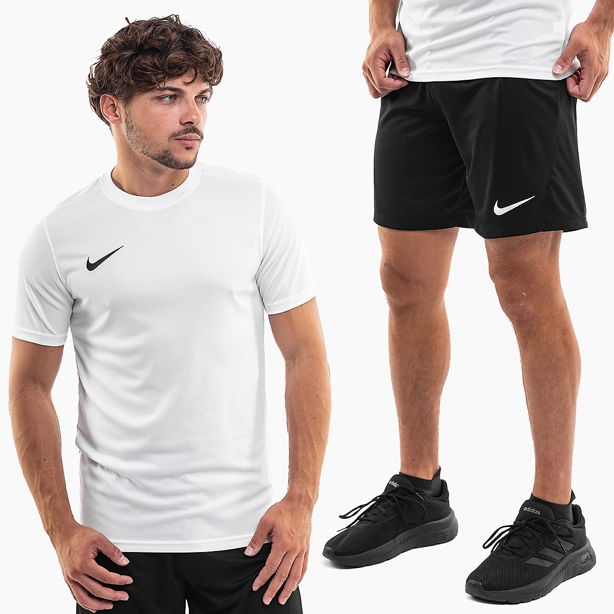 Nike Heren sportset Dry Park VII JSY SS BV6708 100/BV6855 010