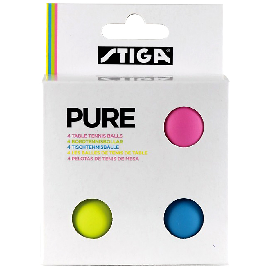 Stiga Piłeczki do ping ponga Pure color 4p